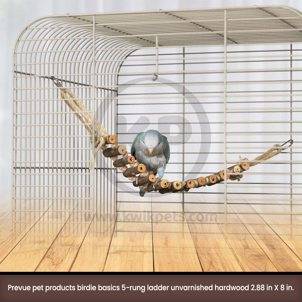 Prevue Pet Products Naturals Rope Ladder Bird Toy Earth tone Brown, 3 In X 20 in - Kwik Pets