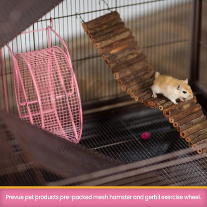 Prevue Pet Products Pre-Packed Mesh Hamster and Gerbil Exercise Wheel Assorted, 8in - Kwik Pets