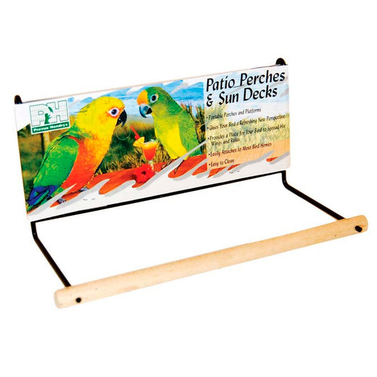 Prevue Pet Products Wood Patio Perch Brown 8 in, Small - Kwik Pets
