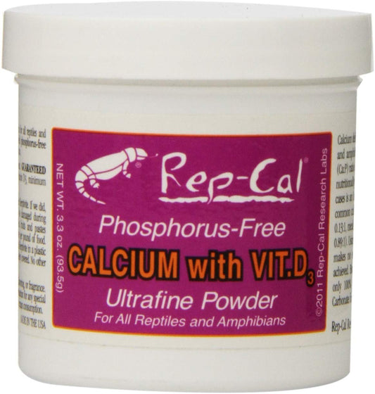 Rep Cal Phosphorus Free Calcium with Vitamin D3 3.3 oz - Kwik Pets