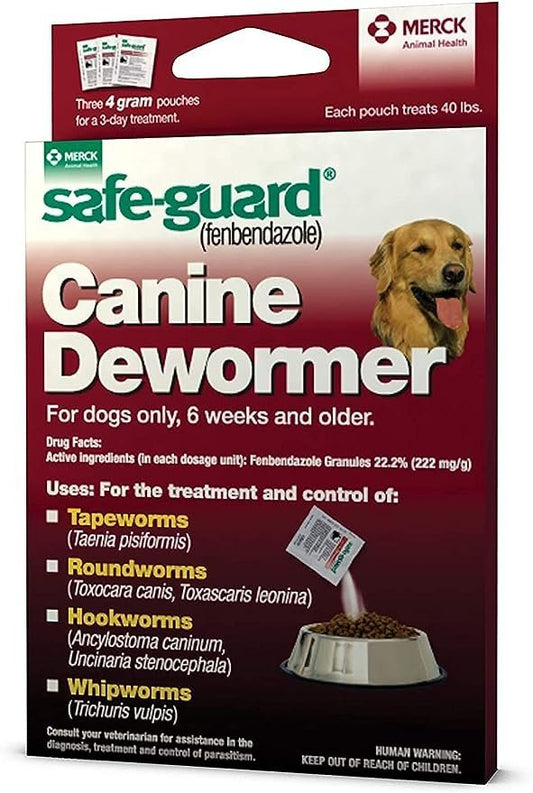 Safe Guard Canine Dewormer for Dogs, 4gm pouch - Kwik Pets