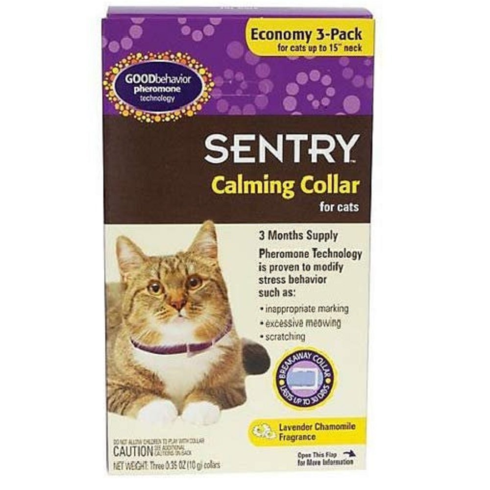 SENTRY Calming Collar Cats upto 15in 3Pk - Kwik Pets