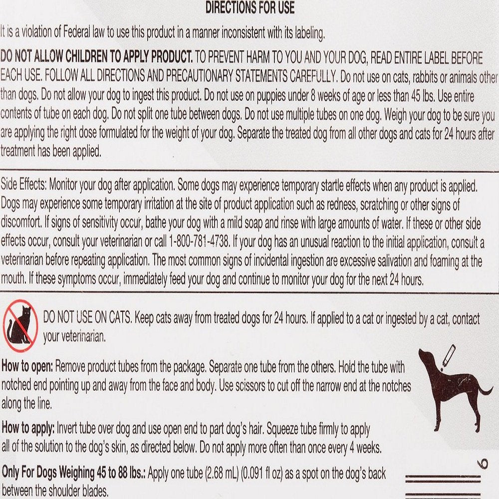 SENTRY FiproGuard Dog Flea & Tick Squeeze-On 45-88lb 3ct - Kwik Pets