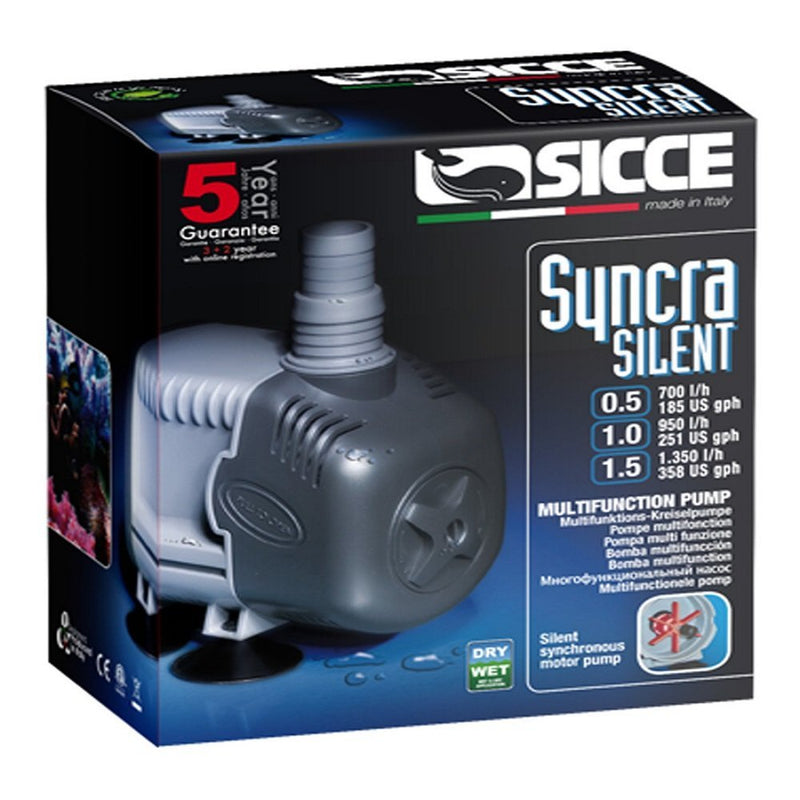 Sicce Syncra Silent 0.5 Pump - 185 GPH - Kwik Pets