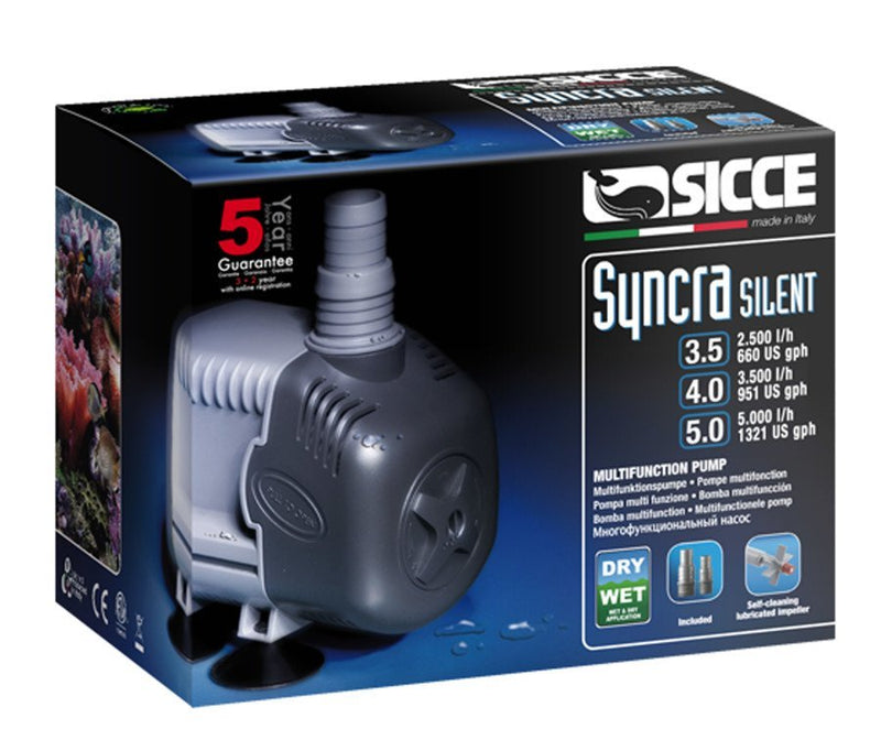 Sicce Syncra Silent 3.5 High Pressure Pump - 687 GPH - Kwik Pets