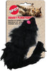 Spot Shaggy Plush Ferret Rattle & Catnip Cat Toy Black,11 in, LG - Kwik Pets
