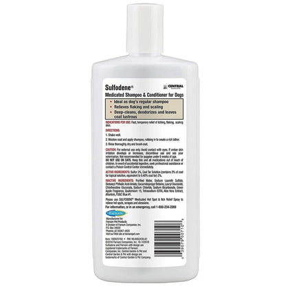 Sulfodene Brand Medicated Shampoo & Conditioner for Dogs 12oz - Kwik Pets