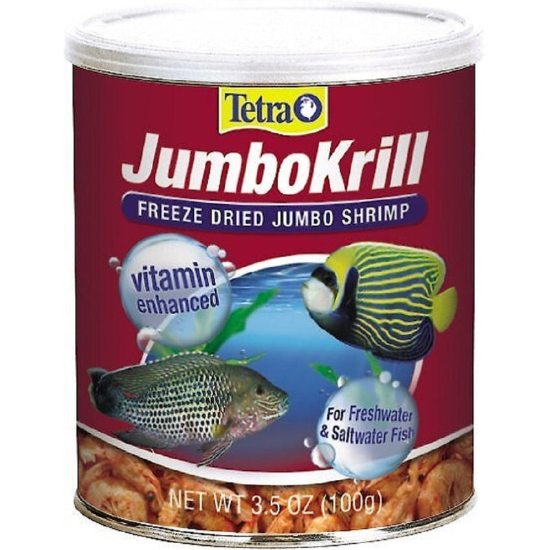 Tetra Jumbokrill Freeze-dried Shrimp Freshwater & Saltwater Fish Treats, 3.5 oz - Kwik Pets