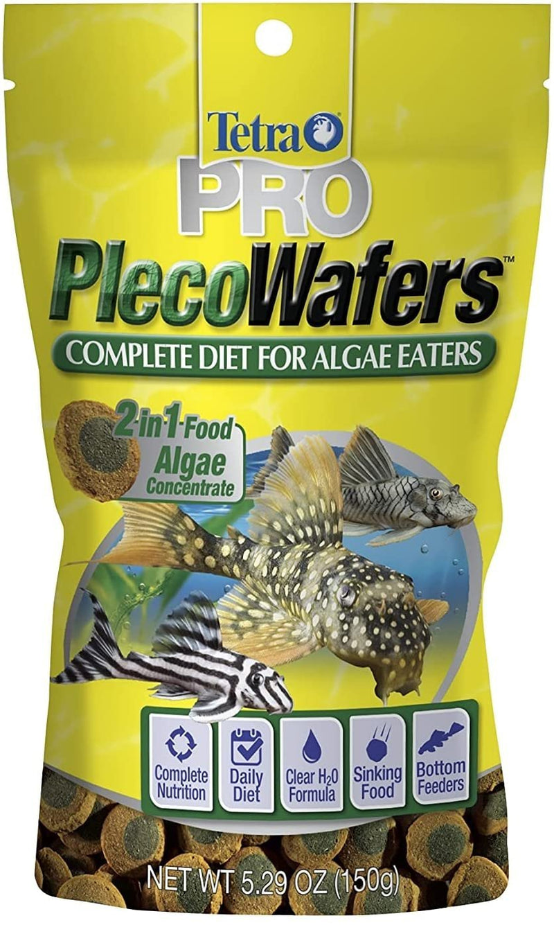 Tetra PRO PlecoWafers Vegetable Diet Fish Food 5.29 oz - Kwik Pets