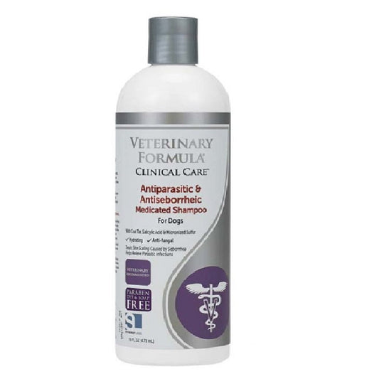 Veterinary Formula Antiparasitic & Antiseborrheic Medicated Shampoo 16 oz - Kwik Pets