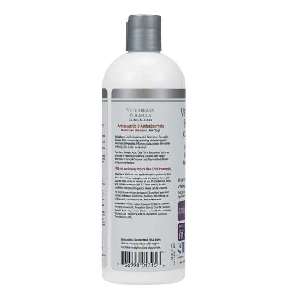 Veterinary Formula Antiparasitic & Antiseborrheic Medicated Shampoo 16 oz - Kwik Pets