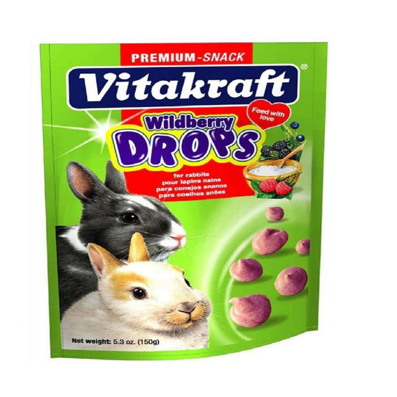 Vitakraft Drops with Wild berry Treat for Rabbit 5.3 oz - Kwik Pets