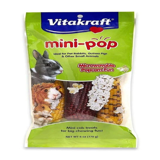 VitaKraft Mini-Pop Small Animal Popcorn Treat 6 oz - Kwik Pets