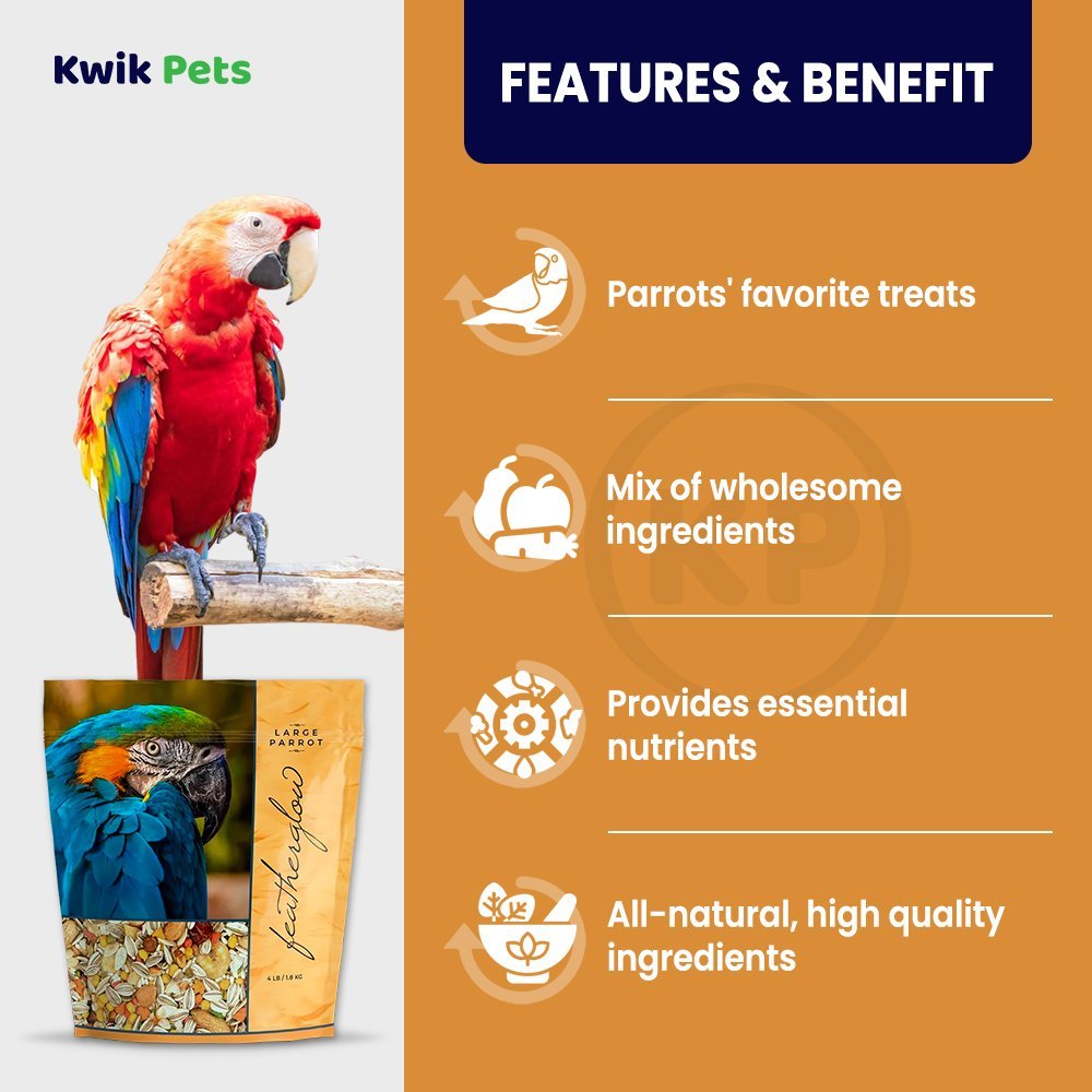Volkman Seed Company Featherglow Large Parrot Treat 4 lb - Kwik Pets
