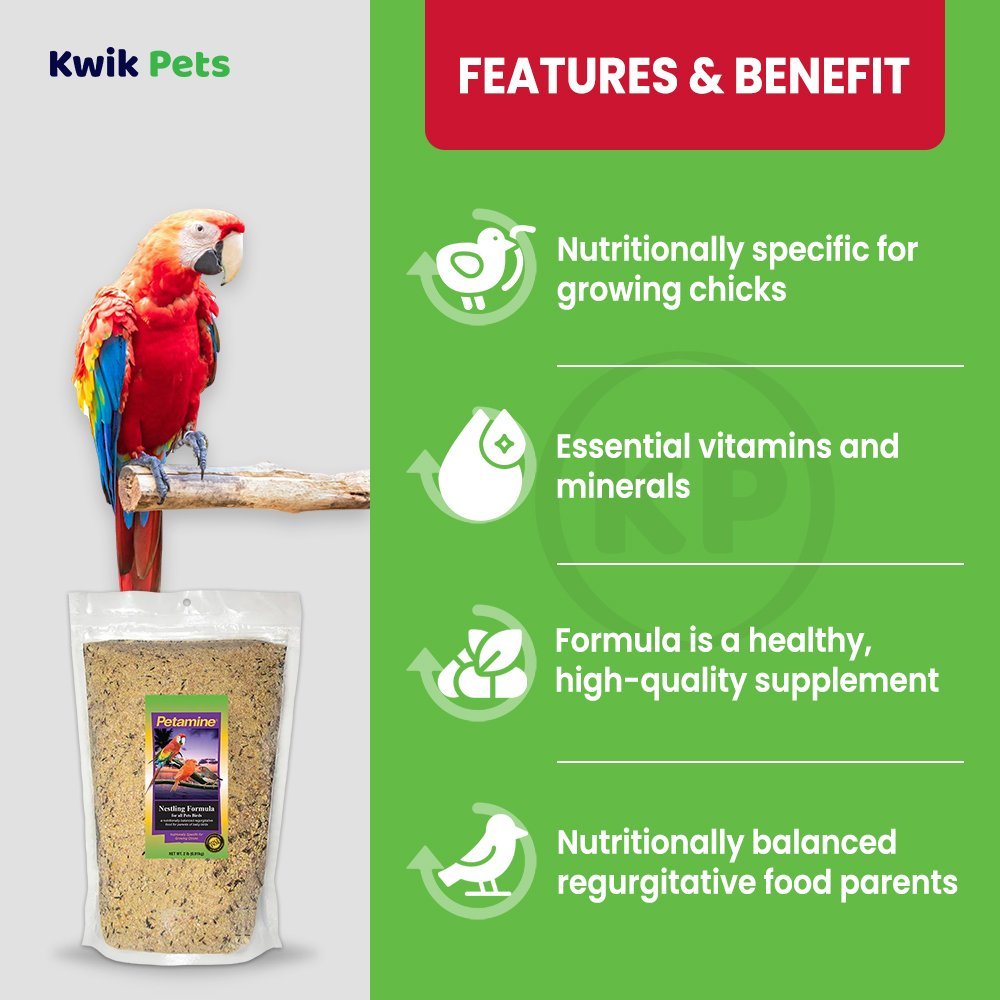Volkman Seed Company Petamine Nestling Formula Bird Food Supplement, 1.5 lb - Kwik Pets