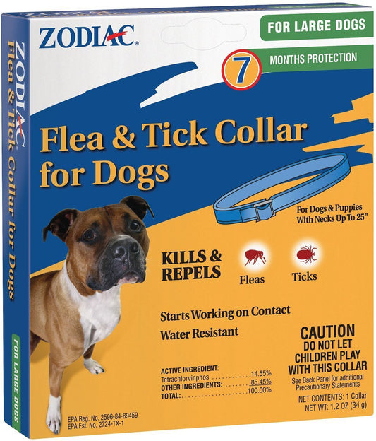 Zodiac Flea & Tick Collar For Dogs, Medium, Large & Giant Breeds, 1 Collar (7-mos. Supply) - Kwik Pets